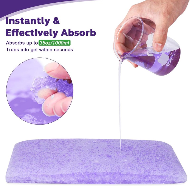 OUMEE 100PCS Lavender Scented Commode Absorbent Pads for Bedside Commode Bucket - Medical Grade Commode Pads with Absorbent Gel, Potty Liner Pads for Adults Seniors Portable Toilet Pad Bedpans - Image 2